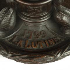 An oak inkwell carved from Lutine timber dated 1799 - 3335355