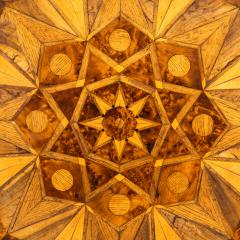 An octagonal indigenous specimen wood marquetry table - 2157648