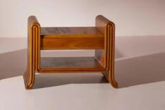 An organic pair of bedside tables made of teak Italy 1930s - 3626903
