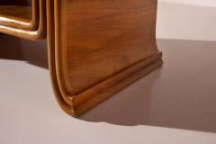 An organic pair of bedside tables made of teak Italy 1930s - 3626926