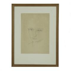 An original portrait drawing by Sir Stanley Spencer of Daphne Spencer his niece - 3393276