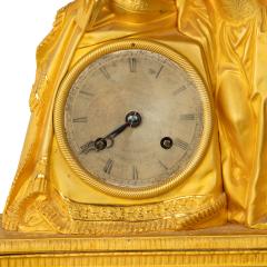 An ormolu mantel clock with Queen Victoria in medieval dress by Monroux 1832 - 3741399