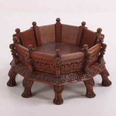 An ornate figural carved hardwood pet bed 20th C  - 4103407