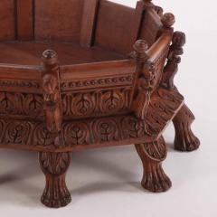 An ornate figural carved hardwood pet bed 20th C  - 4103408