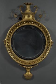 An unusual Regency giltwood convex mirror - 4217700