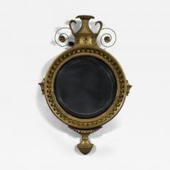 An unusual Regency giltwood convex mirror - 4218442