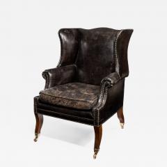 An unusual Regency mahogany sabre leg arm chair - 1096482