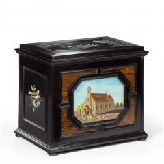 An unusual ebony bijouterie table cabinet - 3968639