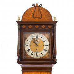 An unusual flame mahogany long case clock attributed to Maples - 750733