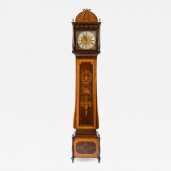 An unusual flame mahogany long case clock attributed to Maples - 752390