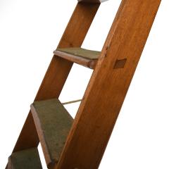 An unusual set of Victorian folding Walnut libarary steps - 4288030