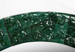 Ana Belen Castillo Green Glazed Ceramic Mirror by Ana Belen Castillo - 3087686