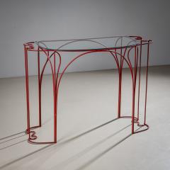 Anacleto Spazzapan Red Console Table by Anacleto Spazzapan Italy Mid 20th Century - 4548048