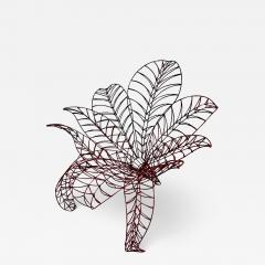 Anacleto Spazzapan Spazzapan Italian Post Modern Pop Art Bordeaux Flower Metal Sculpture Armchair - 3344712