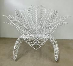 Anacleto Spazzapan Spazzapan Italian Post Modern Pop Art White Flower Metal Sculpture Armchair - 3343083