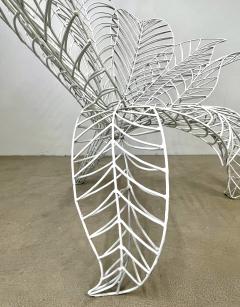 Anacleto Spazzapan Spazzapan Italian Post Modern Pop Art White Flower Metal Sculpture Armchair - 3343088
