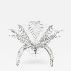 Anacleto Spazzapan Spazzapan Italian Post Modern Pop Art White Flower Metal Sculpture Armchair - 3344711