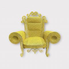 Anacleto Spazzapan Yellow Metal Armchair - 4380075