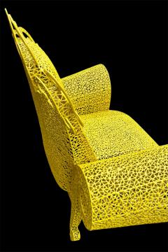 Anacleto Spazzapan Yellow Metal Armchair - 4380078
