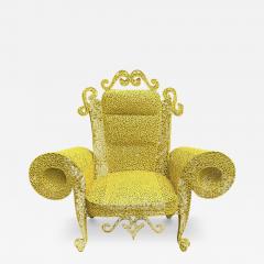 Anacleto Spazzapan Yellow Metal Armchair - 4383451