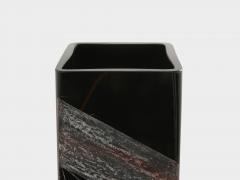 Anatole Riecke Art Deco black opaline glass red vase 1949 - 4585885