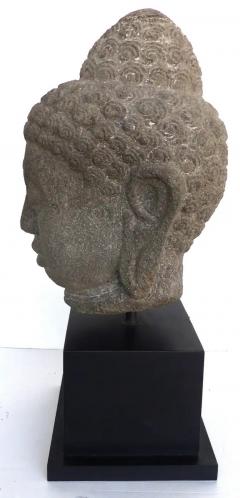 Ancient Carved Stone Buddha Head Sculpture Provenance Royal Athena Galleries NY - 3599581