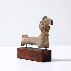 Ancient Egyptian Ceramic Sculpture of a Boetian Horse on Wood Plinth Base - 3801952