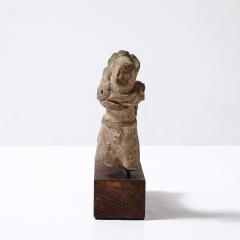 Ancient Egyptian Ceramic Sculpture of a Boetian Horse on Wood Plinth Base - 3801955