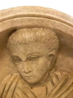 Ancient Roman Carved Marble Roundel - 4130130