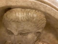 Ancient Roman Carved Marble Roundel - 4130183