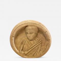 Ancient Roman Carved Marble Roundel - 4133146