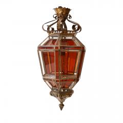 Andalusian Amber Glass Lantern - 1406189