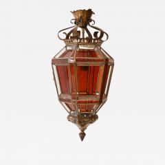 Andalusian Amber Glass Lantern - 1412411