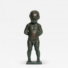 Anders J nsson Sculpture Boy With Apple Founded mark Erik Pettersson fud  - 1917282