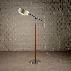 Anders Pehrson Leather and Chrome Simris Floor Lamp Atelj Lyktan Sweden 1970s - 4158896