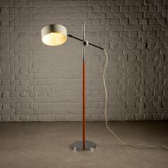 Anders Pehrson Leather and Chrome Simris Floor Lamp Atelj Lyktan Sweden 1970s - 4158899