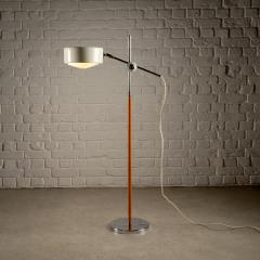Anders Pehrson Leather and Chrome Simris Floor Lamp Atelj Lyktan Sweden 1970s - 4158902