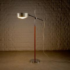 Anders Pehrson Leather and Chrome Simris Floor Lamp Atelj Lyktan Sweden 1970s - 4158903
