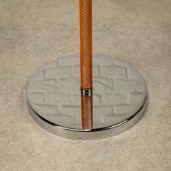 Anders Pehrson Leather and Chrome Simris Floor Lamp Atelj Lyktan Sweden 1970s - 4158908