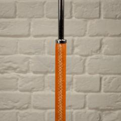 Anders Pehrson Leather and Chrome Simris Floor Lamp Atelj Lyktan Sweden 1970s - 4158909