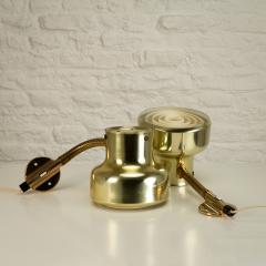Anders Pehrson Pair of Brass Bumling Wall Lights Anders Pehrson Sweden 1970s - 2988240
