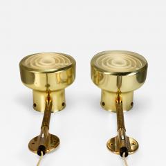 Anders Pehrson Pair of Brass Bumling Wall Lights Anders Pehrson Sweden 1970s - 2988883