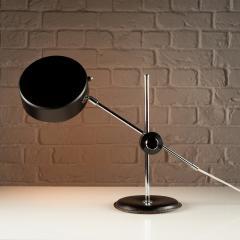 Anders Pehrson Simris Desk Lamp in Black Leather and Chrome Anders Pehrson Sweden 1970s - 4013106