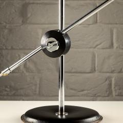 Anders Pehrson Simris Desk Lamp in Black Leather and Chrome Anders Pehrson Sweden 1970s - 4013107