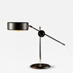 Anders Pehrson Simris Desk Lamp in Black Leather and Chrome Anders Pehrson Sweden 1970s - 4015314