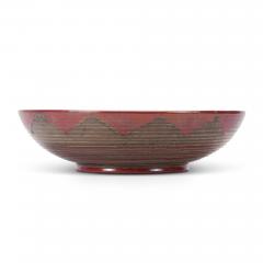 Andersson Johansson H gan s Bowl Evoking a Coil Basket in Luster Glazes by Hoganas - 2527707