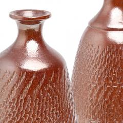 Andersson Johansson H gan s Duo of Textured Vases in Copper Luster by Sven Bohlin - 3055335