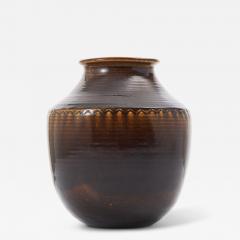 Andersson Johansson H gan s Large Vase in Flowing Brown Glaze by John Andersson for H gan s - 3562650