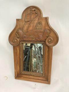 Andr Arbus 1940s Sculptured wood mirror in the style of Andr Arbus - 3248581