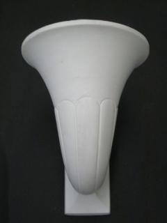 Andr Arbus 2 Pairs French Art Deco Modern Neoclassical Plaster Horn Sconces Andr Arbus - 1568504